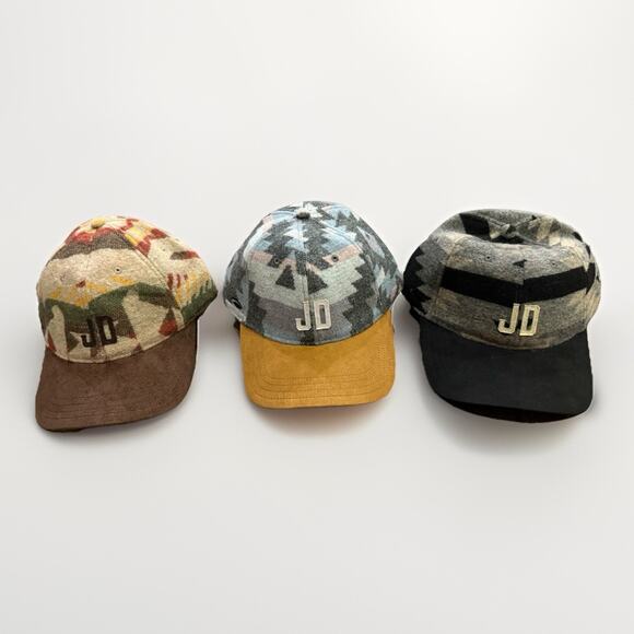 Lot Of 3 Pukka Mens Wool Blend “JD” Adjustable Strapback Hat Baseball Cap NWOT - Picture 1 of 7